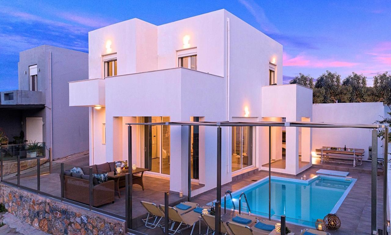 Cretan Sunset Villa Heated Pool Dhrámia Eksteriør bilde